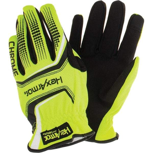 HexArmor - Cut & Puncture Resistant Gloves - SLIPFIT YL/BLK MED 1PR CHROME CORE HV SF GLV - Benchmark Tooling