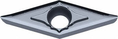 Kyocera - VCGT331 AH Grade KW10 Carbide Turning Insert - Uncoated, 35° Diamond, 3/8" Inscr Circle, 3/16" Thick, 1/64" Corner Radius - Benchmark Tooling