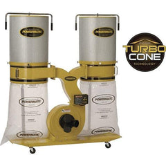 Jet - 230/460 Volt Dust Collector - 236 CFM Air Flow, 11.31" Static Pressure Water Level - Benchmark Tooling