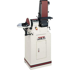 Jet - 48" Long x 6" Wide Belt, 9" Diam, Combination Sanding Machine - 0.75 hp, Single Phase - Benchmark Tooling