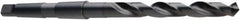 DORMER - 46mm, 4MT 118° Point High Speed Steel Taper Shank Drill Bit - Oxide Finish, 215mm Flute Length, 364mm OAL, Spiral Flute, Series A130 - Benchmark Tooling
