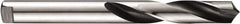 DORMER - 5.8mm 118° Spiral Flute Carbide-Tipped Screw Machine Drill Bit - Bright/Oxide Finish, Right Hand Cut, 32mm Flute Length, 71mm OAL, Four Facet Point, Tanged Shank - Benchmark Tooling