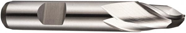 DORMER - 6mm Diam, 8mm LOC, 2 Flute Cobalt Ball End Mill - Uncoated, Single End, 52mm OAL, 6mm Shank Diam, Spiral Flute - Benchmark Tooling