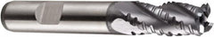 DORMER - 6mm Diam, Coarse Pitch, 13mm LOC, 4 Flute Cobalt Roughing Square End Mill - TiCN Finish, 57mm OAL, 6mm Shank Diam, Single End, 30° Helix - Benchmark Tooling