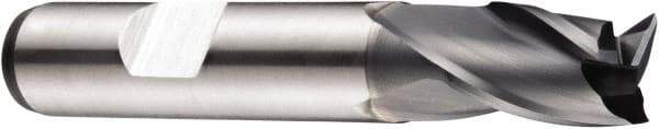 DORMER - 12mm Diam, 16mm LOC, 3 Flute Powdered Metal Keyway End Mill - Spiral Flute, AlCrN Finish, 12mm Shank Diam, 73mm OAL, 30° Helix, Centercutting - Benchmark Tooling