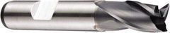 DORMER - 30mm Diam, 26mm LOC, 3 Flute Powdered Metal Keyway End Mill - Spiral Flute, AlCrN Finish, 25mm Shank Diam, 102mm OAL, 30° Helix, Centercutting - Benchmark Tooling