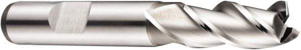 DORMER - 10mm, 22mm LOC, 10mm Shank Diam, 72mm OAL, 3 Flute, Powdered Metal Square End Mill - Single End, Bright Finish, Spiral Flute, 40° Helix, Centercutting, Right Hand Cut, Right Hand Flute, Series C336 - Benchmark Tooling