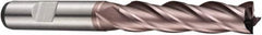 DORMER - 5 Flute Powdered Metal Roughing & Finishing Square End Mill - TiCN Finish, Weldon Shank, 30° Helix, Centercutting, Extra Long Length - Benchmark Tooling