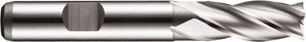 DORMER - 5/16" Diam, 4 Flute Powdered Metal Roughing & Finishing Square End Mill - Uncoated, Weldon Shank, 30° Helix, Centercutting, Regular Length - Benchmark Tooling
