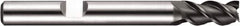 DORMER - 3 Flute Powdered Metal Roughing & Finishing Square End Mill - AlCrN Finish, Weldon Shank, 45° Helix, Centercutting, Regular Length - Benchmark Tooling