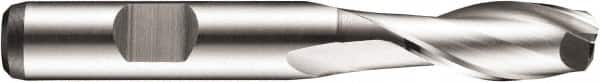 DORMER - 8mm Diam, 19mm LOC, 2 Flute Powdered Metal Keyway End Mill - Spiral Flute, Uncoated, 10mm Shank Diam, 69mm OAL, 30° Helix, Centercutting - Benchmark Tooling