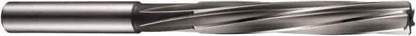 DORMER - 12mm High Speed Steel 6 Flute Chucking Reamer - Spiral Flute, 11.98mm Straight Shank, 76mm Flute Length, 152mm OAL - Benchmark Tooling