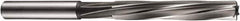 DORMER - Letter E High Speed Steel 6 Flute Chucking Reamer - Spiral Flute, 6.33mm Straight Shank, 50mm Flute Length, 100mm OAL - Benchmark Tooling