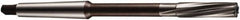 DORMER - 9mm Solid Carbide 6 Flute Chucking Reamer - Spiral Flute, 1MT Morse Taper Shank, 36mm Flute Length, 162mm OAL - Benchmark Tooling