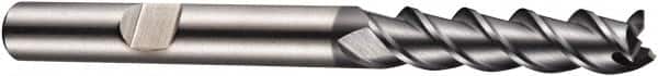 DORMER - 4 Flute Powdered Metal Roughing & Finishing Square End Mill - AlCrN Finish, Weldon Shank, 45° Helix, Centercutting, Extra Long Length - Benchmark Tooling