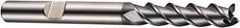 DORMER - 4 Flute Powdered Metal Roughing & Finishing Square End Mill - AlCrN Finish, Weldon Shank, 45° Helix, Centercutting, Extra Long Length - Benchmark Tooling