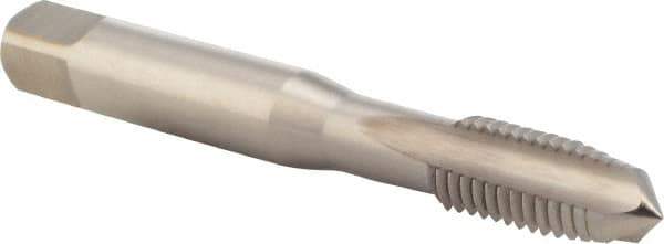 DORMER - M10x1.50 Metric Coarse 6H 3 Flute Bright Finish High Speed Steel Straight Flute Machine Tap - Plug, Right Hand Thread, 80mm OAL, 18mm Thread Length, Oversize - Exact Industrial Supply