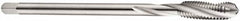 DORMER - M30x3.50 Metric Coarse 4 Flute 6H Bottoming Spiral Flute Tap - Cobalt, Bright Finish, 180mm OAL, Right Hand Flute, Right Hand Thread, Series E258 - Benchmark Tooling