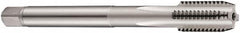 DORMER - M22x2.50 Metric Coarse 6H 4 Flute Bright Finish Cobalt Straight Flute Machine Tap - Bottoming, Left Hand Thread, 140mm OAL, 34mm Thread Length, Oversize - Exact Industrial Supply