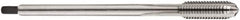 DORMER - M6x1.00 Metric Coarse 6H 3 Flute Bright Finish Cobalt Straight Flute Machine Tap - Taper, Right Hand Thread, 80mm OAL, 15mm Thread Length, Oversize - Benchmark Tooling