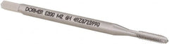 DORMER - M2x0.40 Metric Coarse 6H 3 Flute Bright Finish Cobalt Straight Flute Machine Tap - Bottoming, Right Hand Thread, 45mm OAL, 6mm Thread Length, Oversize - Exact Industrial Supply