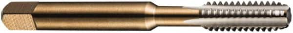 DORMER - 3/4-16 UNF 2B/3B 4 Flute Bright Finish High Speed Steel Straight Flute Standard Hand Tap - Plug, Right Hand Thread, 4-1/4" OAL, 1.1811" Thread Length, H3 Limit, Oversize - Benchmark Tooling