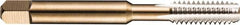 DORMER - 1-3/8 - 6 UNC 2B/3B 4 Flute Bright Finish High Speed Steel Straight Flute Standard Hand Tap - Bottoming, Right Hand Thread, 6-1/16" OAL, 1.87" Thread Length, H4 Limit, Oversize - Benchmark Tooling