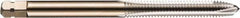 DORMER - 5/16-24 UNF, 2 Flute, Bright Finish, Powdered Metal Spiral Point Tap - Plug Chamfer, Right Hand Thread, 2-23/32" OAL, 19/32" Thread Length, 0.318" Shank Diam, 3B Class of Fit, Series E035 - Exact Industrial Supply