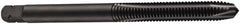 DORMER - #6-32 UNC, 3 Flute, Oxide Finish, Cobalt Spiral Point Tap - Plug Chamfer, Right Hand Thread, 50mm OAL, 16mm Thread Length, 3.55mm Shank Diam, 2B Class of Fit, Series E021 - Exact Industrial Supply
