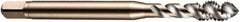 DORMER - M12x1.75 Metric Coarse 3 Flute 6H Bottoming Spiral Flute Tap - Cobalt, Bright Finish, 89mm OAL, Right Hand Flute, Right Hand Thread, Series E002 - Benchmark Tooling