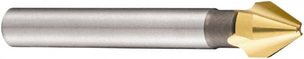 DORMER - 6mm Shank Diam, 3 Flute 60° High Speed Steel Countersink - Benchmark Tooling