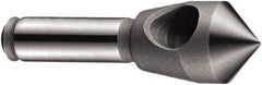 DORMER - 48mm Head Diam, 15mm Shank Diam, 1 Flute 90° Cobalt Countersink - Bright Finish, 127mm OAL, Single End, Straight Shank, Right Hand Cut - Benchmark Tooling