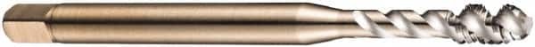 DORMER - 1/2-20 UNF 3 Flute 2B Bottoming Spiral Flute Tap - Cobalt, Bright Finish, 110mm OAL, Right Hand Flute, Right Hand Thread, Series EX30 - Benchmark Tooling