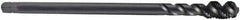 DORMER - M10x1.25 Metric Fine 3 Flute 6H Bottoming Spiral Flute Tap - Cobalt, Oxide Finish, 100mm OAL, Right Hand Flute, Right Hand Thread, Series EX11 - Exact Industrial Supply