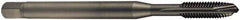 DORMER - 1/4-20 UNC, 3 Flute, Oxide Finish, Cobalt Spiral Point Tap - Plug Chamfer, Right Hand Thread, 80mm OAL, 15mm Thread Length, 7mm Shank Diam, 2B Class of Fit, Series EP21 - Exact Industrial Supply