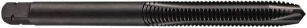 DORMER - BA6x0.53 BA, 3 Flute, Oxide Finish, High Speed Steel Spiral Point Tap - Plug Chamfer, Right Hand Thread, 44.5mm OAL, 9.5mm Thread Length, 2.8mm Shank Diam, Series E545 - Exact Industrial Supply