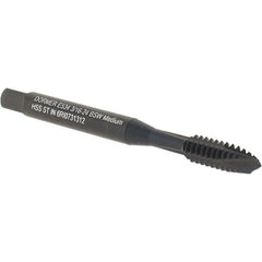 DORMER - 3/16-24 BSW, 3 Flute, Oxide Finish, High Speed Steel Spiral Point Tap - Plug Chamfer, Right Hand Thread, 58mm OAL, 11mm Thread Length, 5mm Shank Diam, Series E534 - Exact Industrial Supply