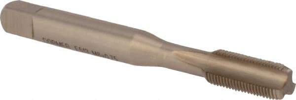 DORMER - M8x0.75 Metric Fine 6H 3 Flute Bright Finish High Speed Steel Straight Flute Machine Tap - Bottoming, Right Hand Thread, 72mm OAL, 16mm Thread Length, Oversize - Exact Industrial Supply