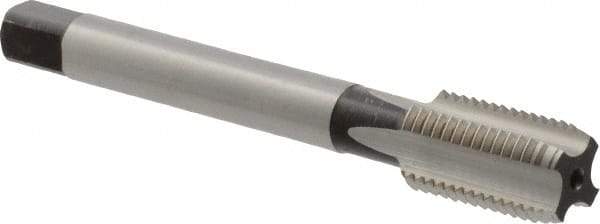 DORMER - M13x1.50 Metric Fine 6H 3 Flute Bright Finish High Speed Steel Straight Flute Machine Tap - Bottoming, Right Hand Thread, 89mm OAL, 22mm Thread Length, Oversize - Exact Industrial Supply