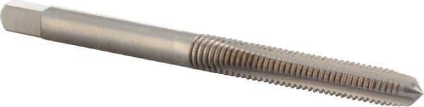 DORMER - M4x0.70 Metric Coarse 6H 3 Flute Bright Finish High Speed Steel Straight Flute Machine Tap - Plug, Left Hand Thread, 53mm OAL, 14mm Thread Length, Oversize - Exact Industrial Supply