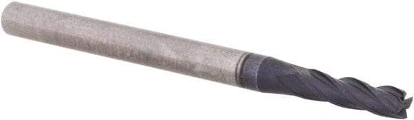 DORMER - 4 Flute Solid Carbide Roughing & Finishing Square End Mill - TiAlN Finish, Weldon Shank, 30° Helix, Centercutting, Regular Length - Benchmark Tooling