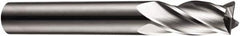 DORMER - 4 Flute Solid Carbide Roughing & Finishing Square End Mill - Uncoated, Straight Shank, 30° Helix, Centercutting, Regular Length - Benchmark Tooling