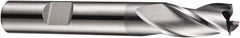 DORMER - 4.5mm Diam, 8mm LOC, 3 Flute Solid Carbide Keyway End Mill - Spiral Flute, AlCrN Finish, 6mm Shank Diam, 57mm OAL, 30° Helix, Centercutting - Benchmark Tooling