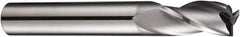 DORMER - 4.5mm Diam, 8mm LOC, 3 Flute Solid Carbide Keyway End Mill - Spiral Flute, AlCrN Finish, 6mm Shank Diam, 57mm OAL, 30° Helix, Centercutting - Benchmark Tooling