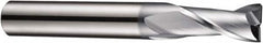 DORMER - 2mm Diam, 6mm LOC, 2 Flute Solid Carbide Keyway End Mill - Spiral Flute, AlCrN Finish, 6mm Shank Diam, 57mm OAL, 30° Helix, Centercutting - Benchmark Tooling