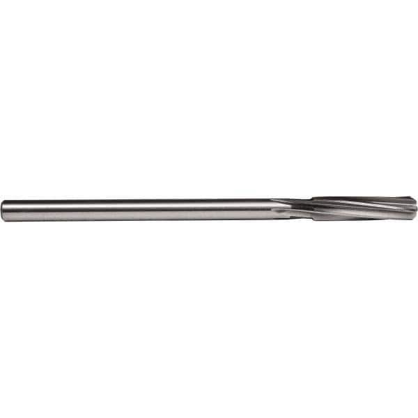 Chucking Reamer: 7/8″ Dia, 10″ OAL, 2-5/8″ Flute Length, Straight Shank, High Speed Steel 8 Flute, RH