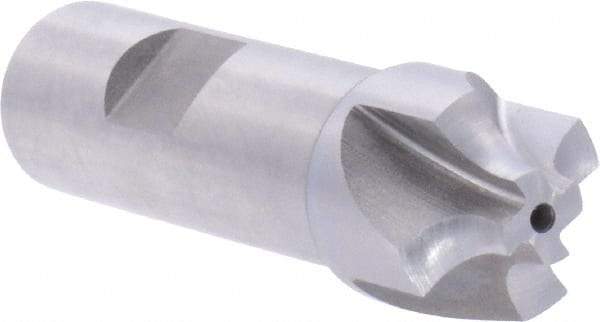 Union Butterfield - 3/16" Radius, 7/8" Mill Diam, 4 Flute High Speed Steel Corner Rounding End Mill - Single End, Uncoated, 3/8" Tip Diam, 3-1/8" OAL, 3/4" Shank Diam - Benchmark Tooling