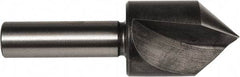 Union Butterfield - 1-1/2" Head Diam, 1/2" Shank Diam, 1 Flute 90° High Speed Steel Countersink - Bright Finish, 3-7/8" OAL, Single End, Straight Shank, Right Hand Cut - Benchmark Tooling