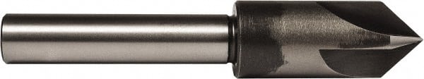 Union Butterfield - 5/8" Head Diam, 1/2" Shank Diam, 4 Flute 60° High Speed Steel Countersink - Benchmark Tooling