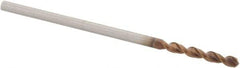 Walter-Titex - #54 130° Parabolic Flute Cobalt Screw Machine Drill Bit - AlCrN Finish, Right Hand Cut, 9mm Flute Length, 32mm OAL, Form V+A Point, Straight Shank - Benchmark Tooling
